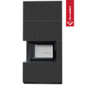 Kaminbausatz KRATKI FLOKI BOX links 8 kW Ø 160 Quarzsinter NATURALI ARDESIA NERO A SPACCO