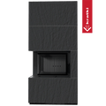 Kaminbausatz KRATKI FLOKI BOX links 8 kW Ø 160 Quarzsinter NATURALI ARDESIA NERO A SPACCO schwarz Verkleidung