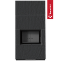 Kaminbausatz KRATKI FLOKI BOX 8 kW Ø 160 Quarzsinter NATURALI ARDESIA NERO A SPACCO schwarz Verkleidung