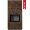 Kaminbausatz KRATKI FLOKI BOX 8 kW Ø 160 Quarzsinter OXIDE MORO schwarz Verkleidung
