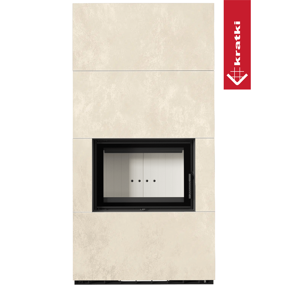 Kaminbausatz KRATKI FLOKI BOX 8 kW Ø 160 Quarzsinter OXIDE BIANCO