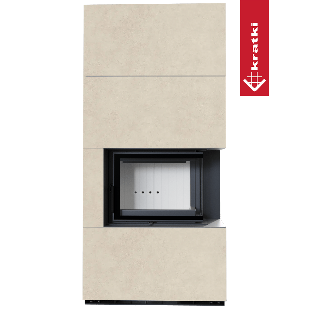 Kaminbausatz KRATKI FLOKI BOX rechts 8 kW Ø 160 Quarzsinter FOKOS SALE