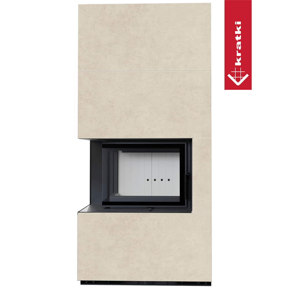 Kaminbausatz KRATKI FLOKI BOX links 8 kW Ø 160 Quarzsinter FOKOS SALE