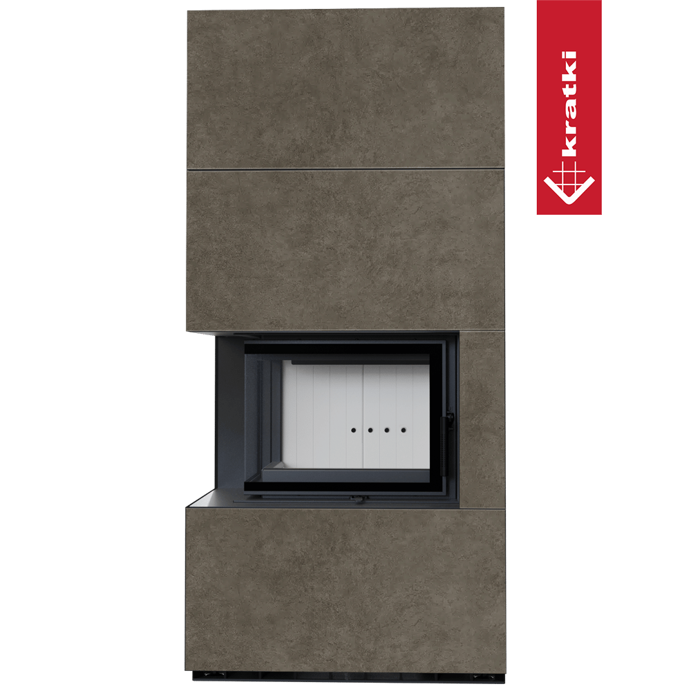 Kaminbausatz KRATKI FLOKI BOX links 8 kW Ø 160 Quarzsinter FOKOS PIOKRATKI MBO