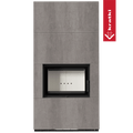 Kaminbausatz KRATKI FLOKI BOX 8 kW Ø 160 Quarzsinter NATURALI PIETRA DI SAVOIA GRIGIA BOCCIARDATA