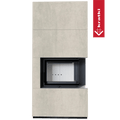 Kaminbausatz KRATKI FLOKI BOX rechts 8 kW Ø 160 Quarzsinter NATURALI PIETRA DI SAVOIA PERLA BOCCIARDATA