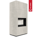 Kaminbausatz KRATKI FLOKI BOX 8 kW Ø 160 Quarzsinter NATURALI PIETRA DI SAVOIA PERLA BOCCIARDATA