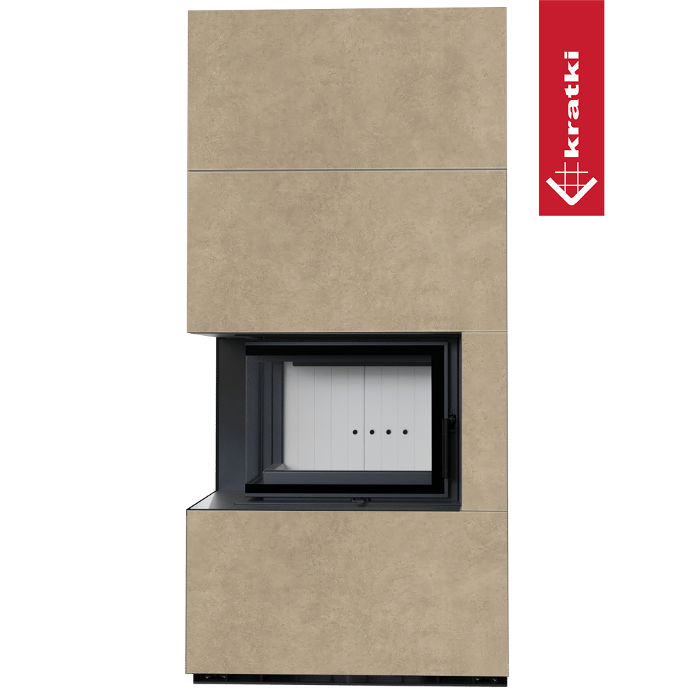 Kaminbausatz KRATKI FLOKI BOX links 8 kW Ø 160 Quarzsinter FOKOS RENA