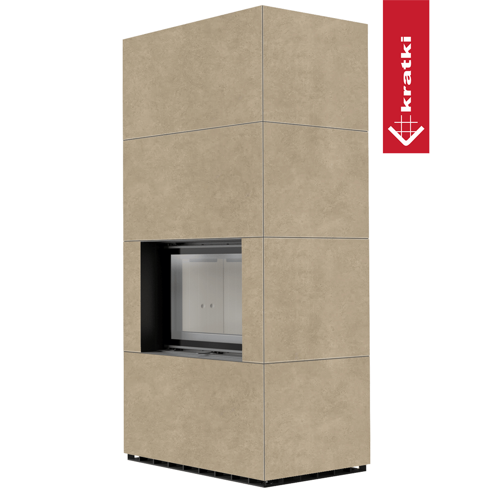 Kaminbausatz KRATKI FLOKI BOX 8 kW Ø 160 Quarzsinter FOKOS RENA