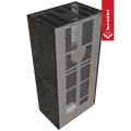 Kaminbausatz KRATKI FLOKI BOX links 8 kW Ø 160 Quarzsinter NATURALI NERO GRECO