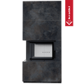 Kaminbausatz KRATKI FLOKI BOX links 8 kW Ø 160 Quarzsinter OSSIDO NERO
