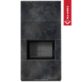 Kaminbausatz KRATKI FLOKI BOX 8 kW Ø 160 Quarzsinter OSSIDO NERO schwarz Verkleidung