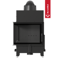 Kamineinsatz aus Stahl KRATKI FLOKI S links 8 kW Ø 160 schwarz Verkleidung mit Türfeder