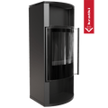 Kaminofen aus Stahl KRATKI TOFA Ø 150 8 kW schwarz Verkleidung