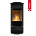 Kaminofen aus Stahl KRATKI RUNA Ø 150 8 kW schwarz Verkleidung