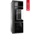 Kaminofen aus Stahl KRATKI TORA/S 8 kW Ø 150 Schwarzes Glaspaneel schwarz Verkleidung