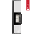 Kaminofen aus Stahl KRATKI TORA/L 8 kW Ø 150 Weißes Glaspaneel mit Türfeder