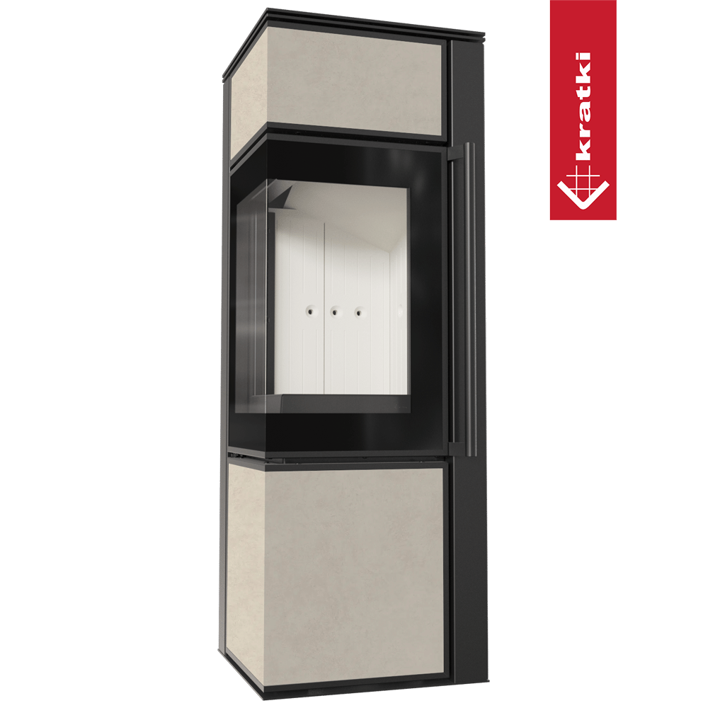 Kaminofen aus Stahl KRATKI TORA/S 8 kW Ø 150 Quarzsinter FOKOS SALE