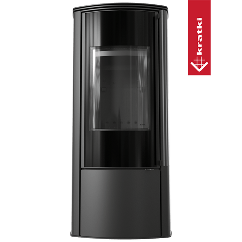 Freistehender Stahlofen KRATKI AB KRATKI ENYO R 5,5 kW Ø 100/150 schwarz Verkleidung
