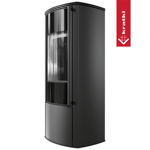 Freistehender Stahlofen KRATKI AB KRATKI ENYO R 5,5 kW Ø 100/150 schwarz Verkleidung