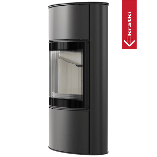 BJORN Ø 150 7 kW freistehender Stahlofen, hoch, mit Verschlussmechanismus