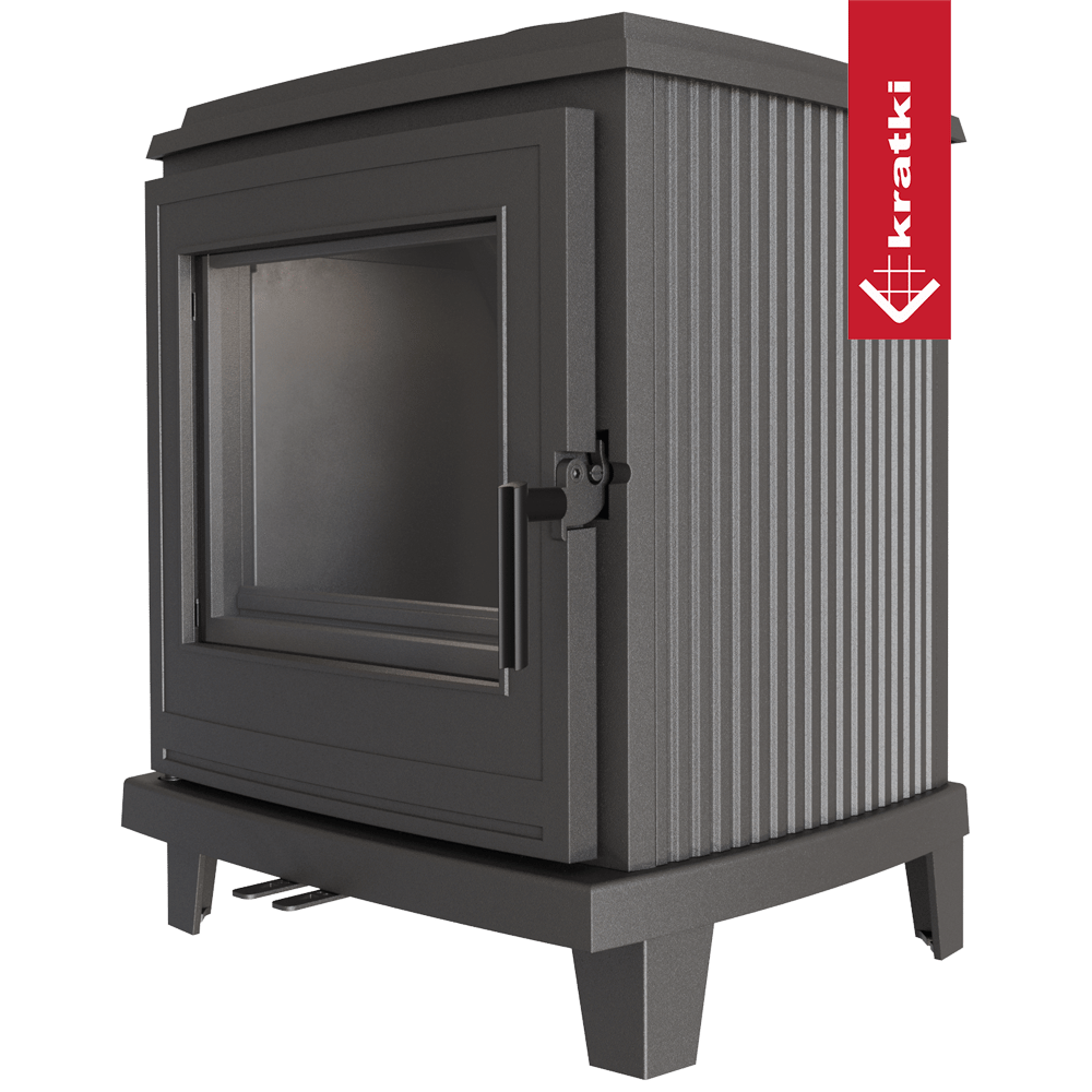 Gußeisen Kaminofen KRATKI K11 Ø 150 6 kW mit Türfeder