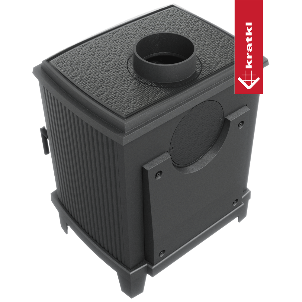 Gußeisen Kaminofen KRATKI K11 Ø 150 6 kW mit Türfeder