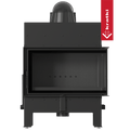 Kamineinsatz aus Stahl KRATKI FLOKI M rechts 10 kW Ø 200 schwarz Verkleidung