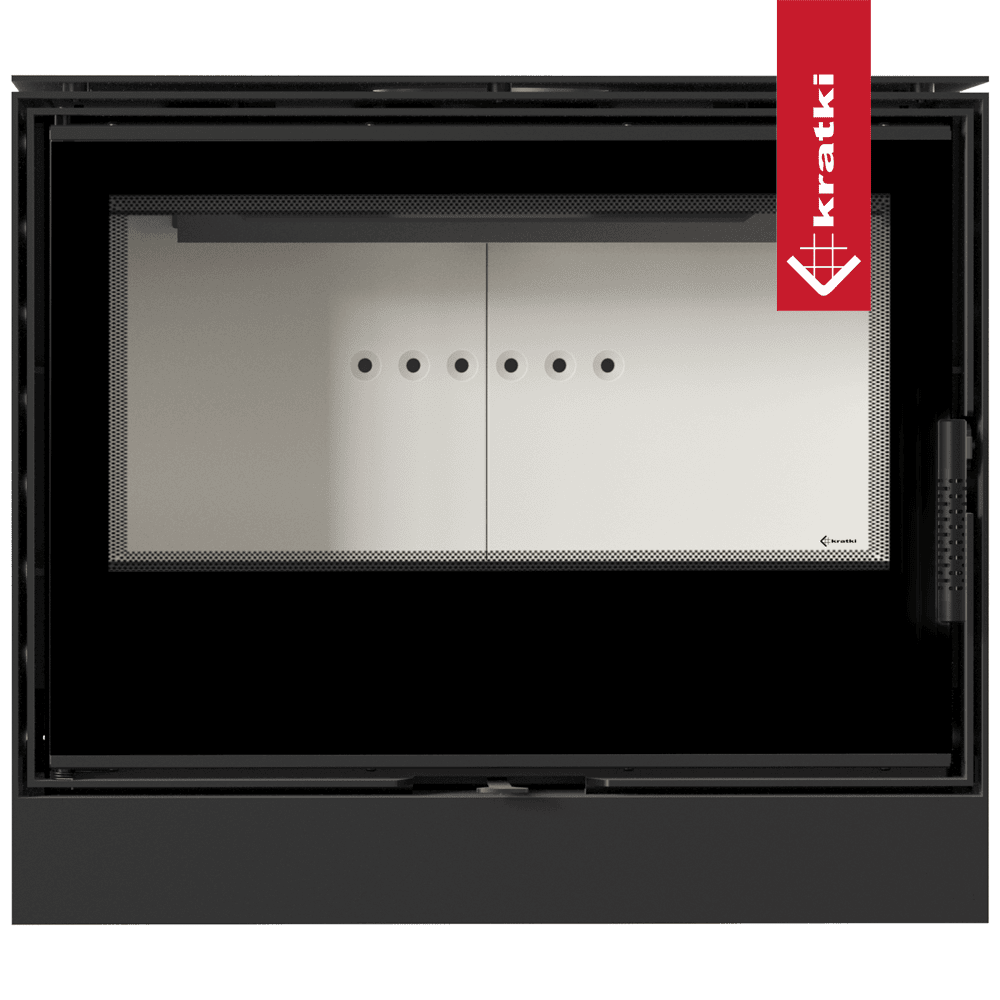 Kaminofen aus Stahl KRATKI KARI 80 Ø 180 12 kW mit Türfeder