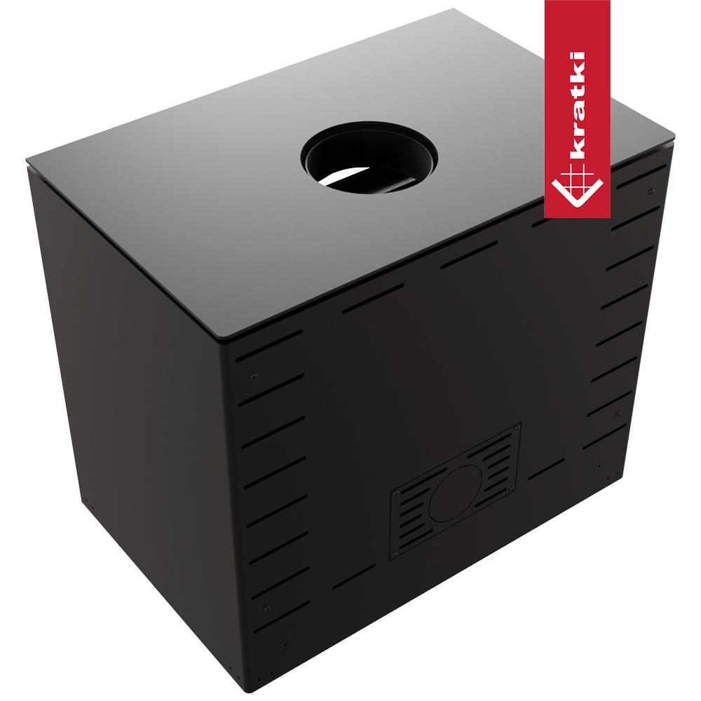 Kaminofen aus Stahl KRATKI KARI 80 Ø 180 12 kW mit Türfeder
