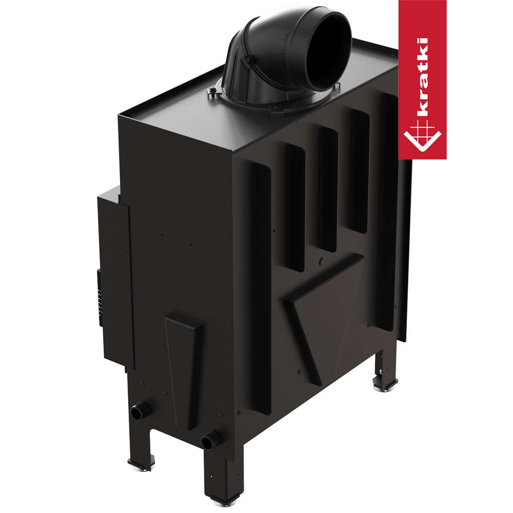 Kamineinsatz aus Stahl KRATKI FLOKI M 10 kW Ø 200