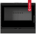 Kaminofen aus Stahl KRATKI KARI 80 Ø 180 12 kW schwarz Verkleidung mit Türfeder