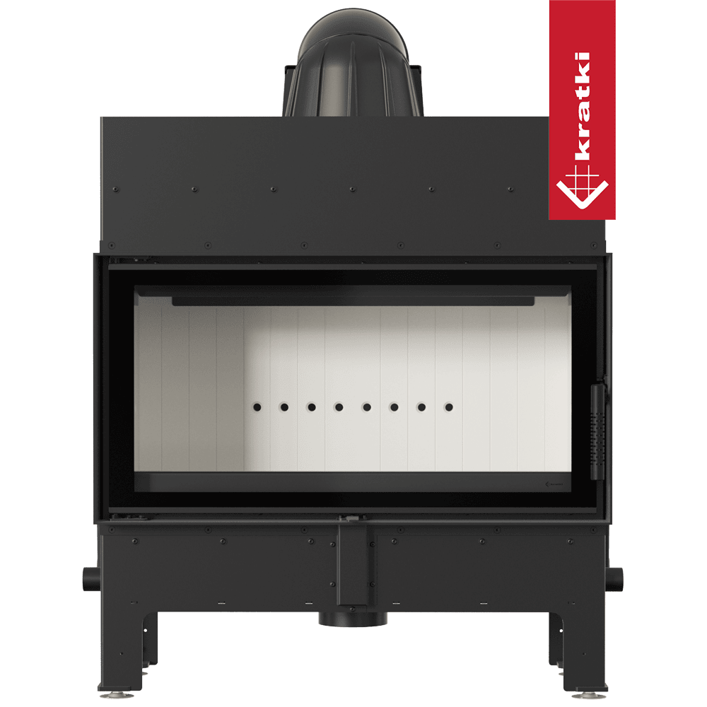 Kamineinsatz aus Stahl KRATKI FLOKI L 12 kW Ø 200