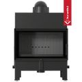 Kamineinsatz aus Stahl KRATKI FLOKI M 10 kW Ø 200 schwarz Verkleidung
