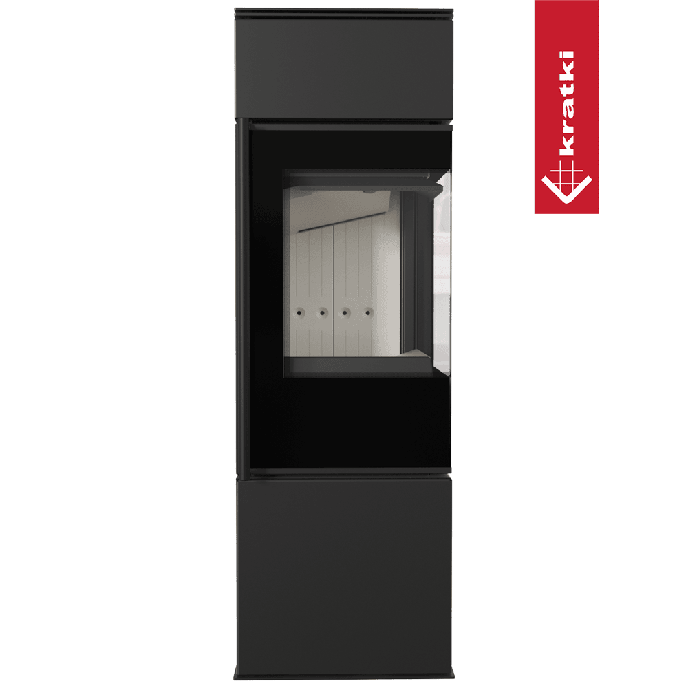 Kaminofen aus Stahl KRATKI REN/S rechts Ø 150 7 kW mit Türfeder