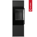 Kaminofen aus Stahl KRATKI REN/S links Ø 150 7 kW schwarz Verkleidung mit Türfeder