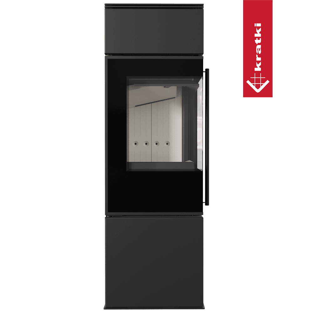 Kaminofen aus Stahl KRATKI REN/S links Ø 150 7 kW mit Türfeder