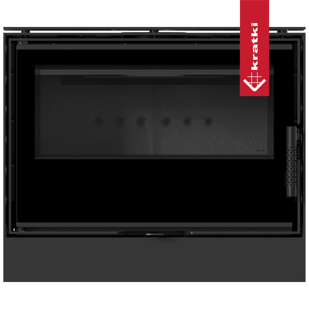 Kaminofen aus Stahl KRATKI KARI 70 Ø 150 8 kW schwarz Verkleidung