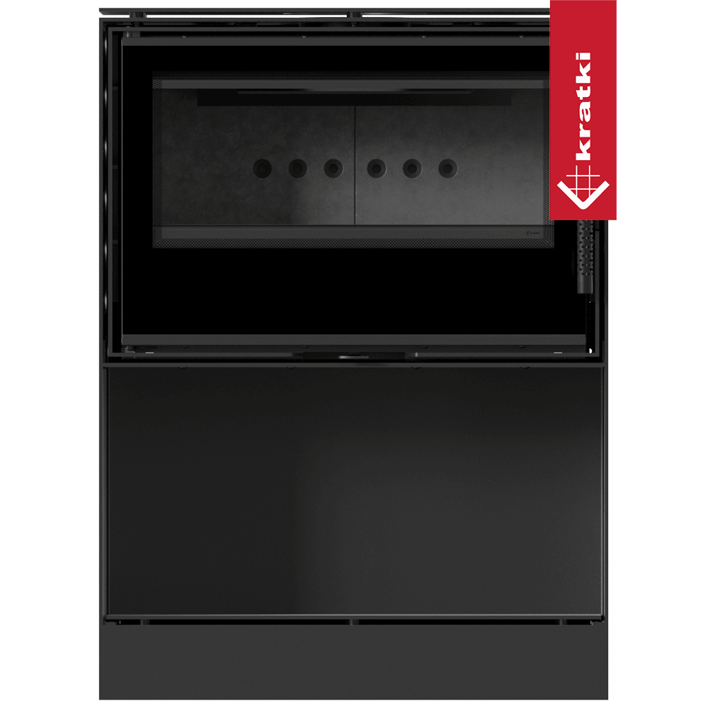 Kaminofen aus Stahl KRATKI KARI 70 Ø 150 8 kW Platz für Holz schwarz Verkleidung