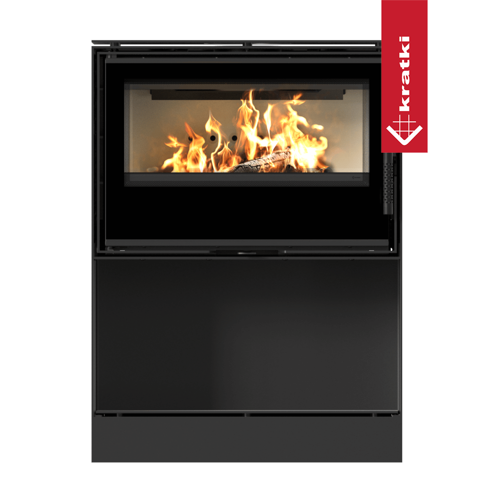 Kaminofen aus Stahl KRATKI KARI 70 Ø 150 8 kW Platz für Holz mit Türfeder