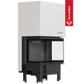 Kamineinsatz KRATKI REGNOR 800/400 8 kW Ø 200 3 seiten glas, schwarz mit Türfeder