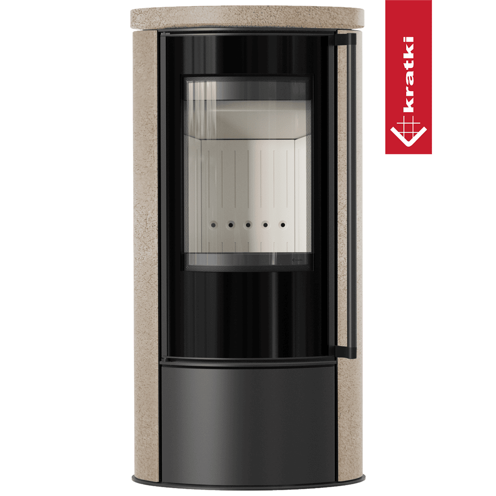 KRATKI ERIK Ø150 5,5 kW Keramikofen GOLD SATIN mit Keramikabdeckung