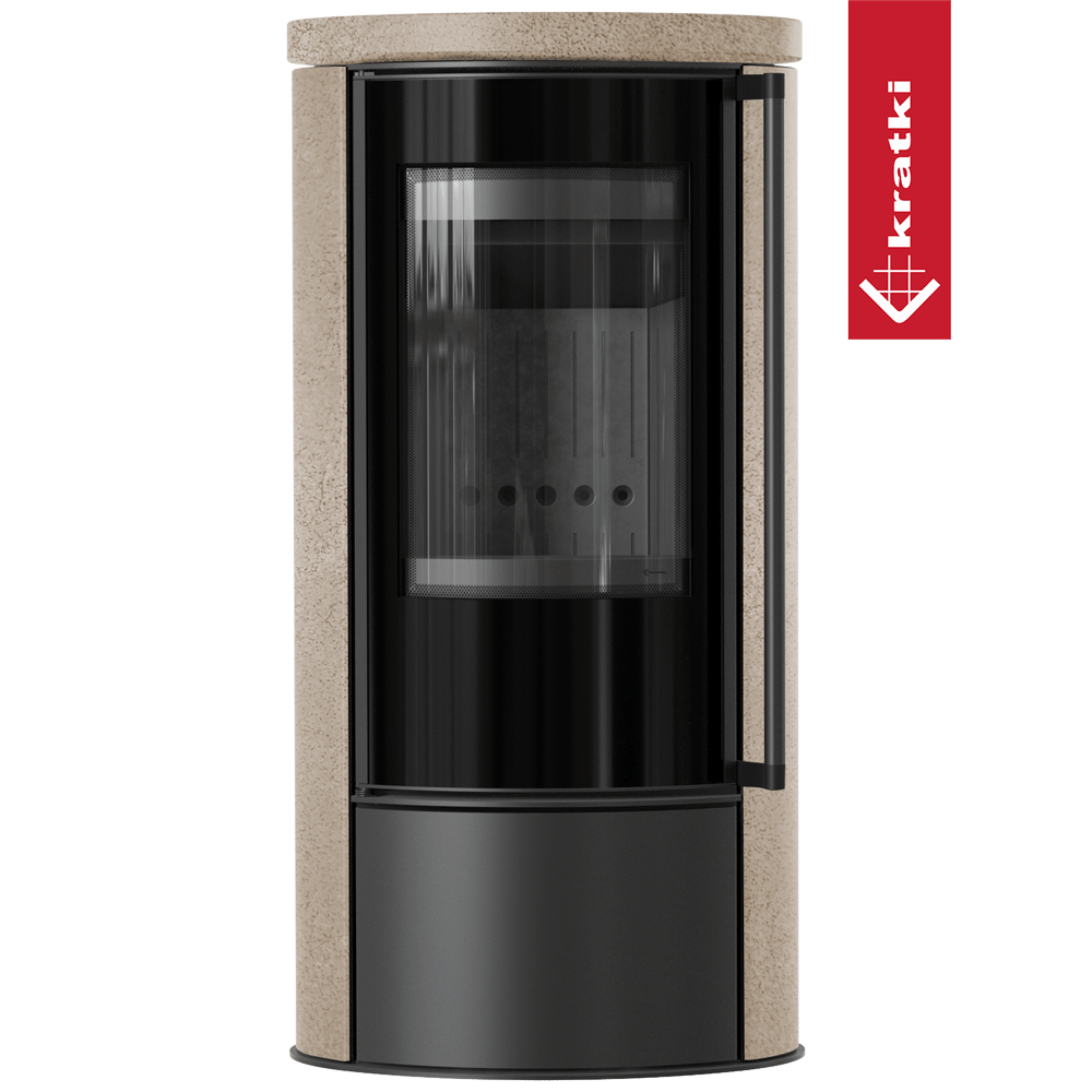 KRATKI ERIK Ø150 5,5 kW Keramikofen GOLD SATIN Deckel Softclose Termotec