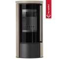 KRATKI ERIK Ø150 5,5 kW Keramikofen GOLD SATIN Deckel Softclose Termotec