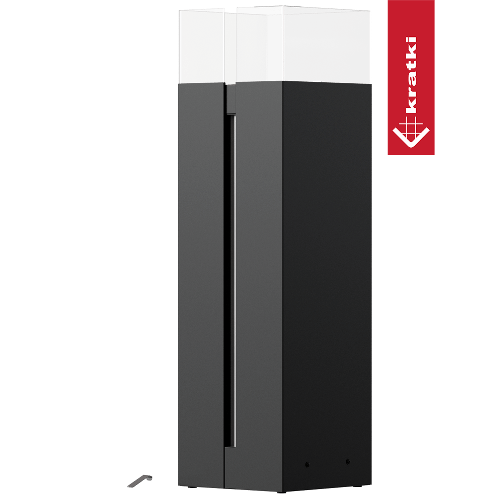 Freistehender Bio-Kamin ROMEO SQUARE schwarz