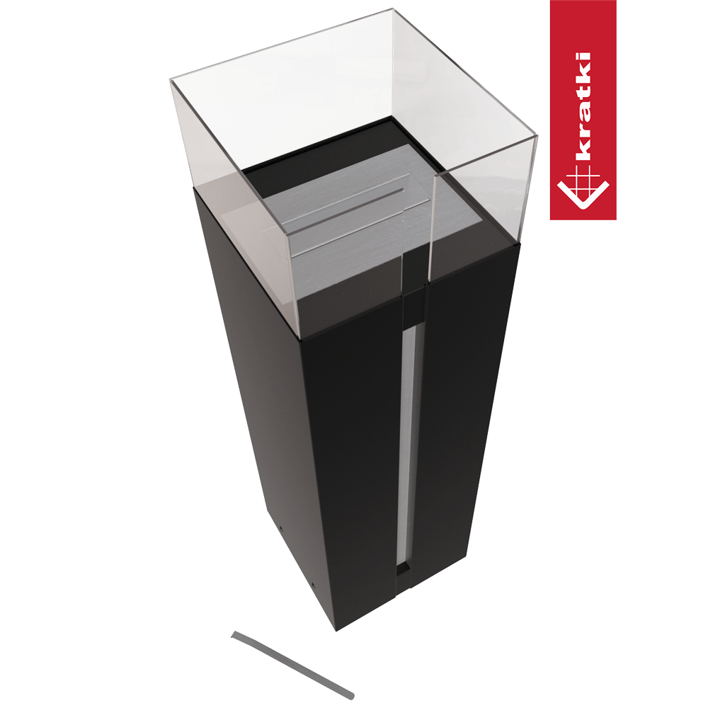 Freistehender Bio-Kamin ROMEO SQUARE schwarz