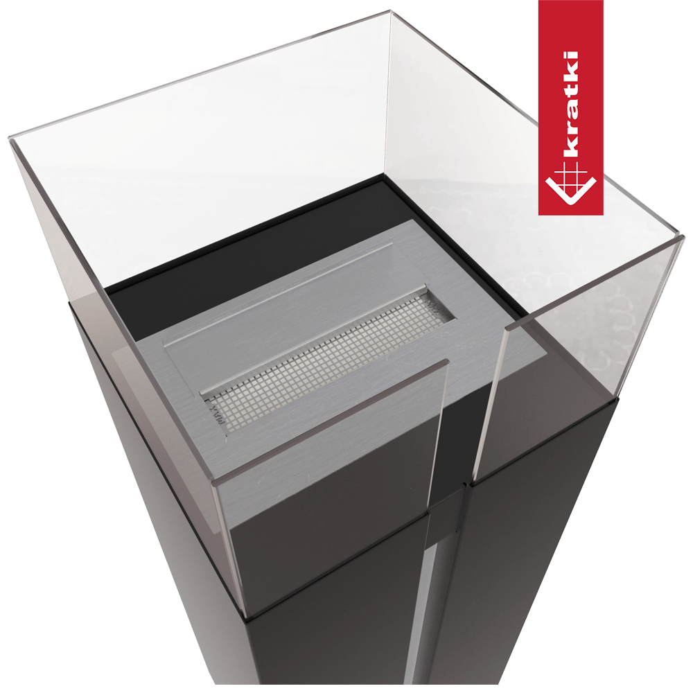 Freistehender Bio-Kamin ROMEO SQUARE schwarz