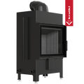 Kamineinsatz aus Stahl KRATKI LUCY 12 kW Ø 200 schwarz Verkleidung