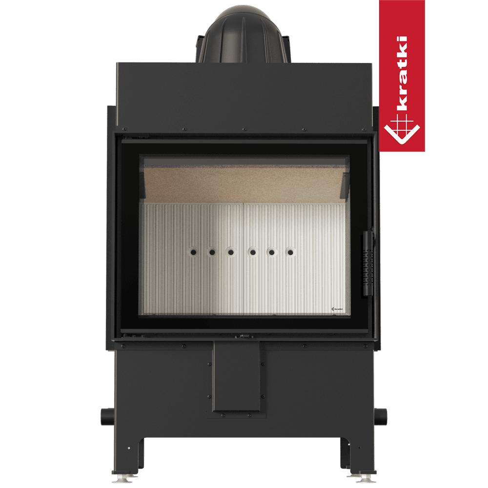 Kamineinsatz aus Stahl KRATKI LUCY 12 kW Ø 200 mit Türfeder