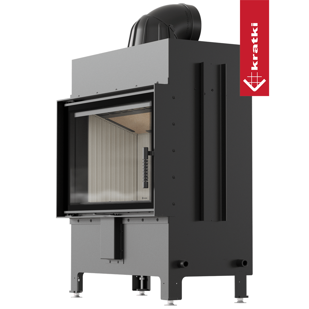 Kamineinsatz aus Stahl KRATKI LUCY 14 kW Ø 200